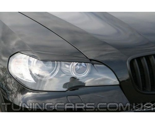 Накладки на фары (реснички) BMW X5 E70 (под покраску) - 4267-00