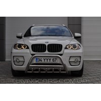 Защита переднего бампера для BMW X6 (2006-2013) BMX6.06.F1-03 d60мм x 1.6