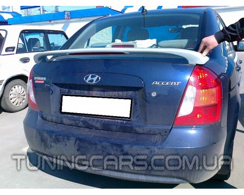 Спойлер Hyundai Accent (2007+) mobis style со стопом (под покраску) - 4114-00