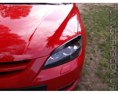 Накладки на фари (війки) Mazda 3 Hatchback (під фарбування) - 4276-00