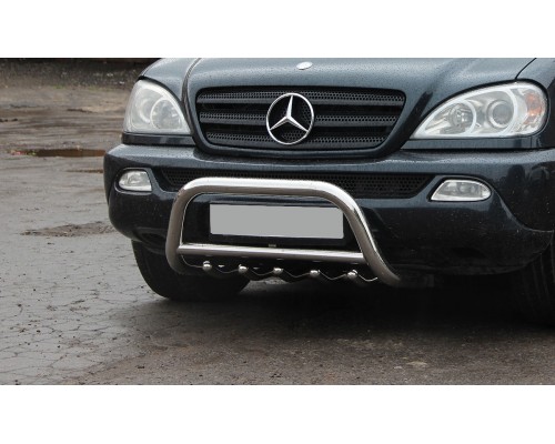 Захист переднього бампера для Mercedes-Benz ML W163 (1997-2005) MBML.97.F1-03M d60мм x 1.6 - 8015-33