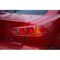 Накладки на фонари Mitsubishi Lancer X задние (под покраску)