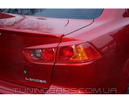 Накладки на ліхтарі Mitsubishi Lancer X задні (під фарбування) - 0734-00
