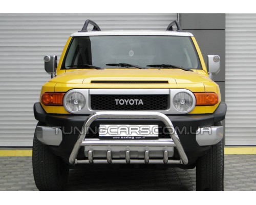Защита переднего бампера для Toyota FJ Cruiser (2006-2014) TYFJ.06.F1-03 d60мм x 1.6 - 1358-33