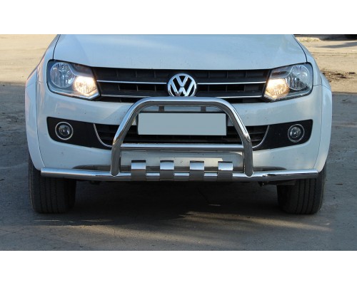 Защита переднего бампера для Volkswagen Amarok (2010+) VWAM.10.F3-27 d60мм x 1.6 - 8655-33