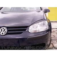 Накладки на фары (реснички) Volkswagen Golf 5, Гольф 5 (под покраску)