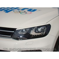 Накладки на фары (реснички) Volkswagen Touareg 2010+ (под покраску)