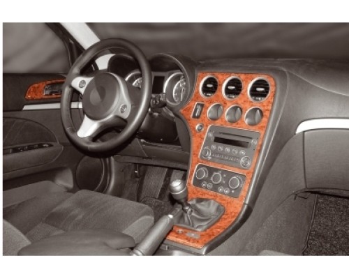 Накладки на панель (Meric) Карбон для Alfa Romeo 159 2005-2011