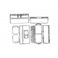 Накладки на панель (2000-2003) Темне дерево для Audi A3 1996-2003