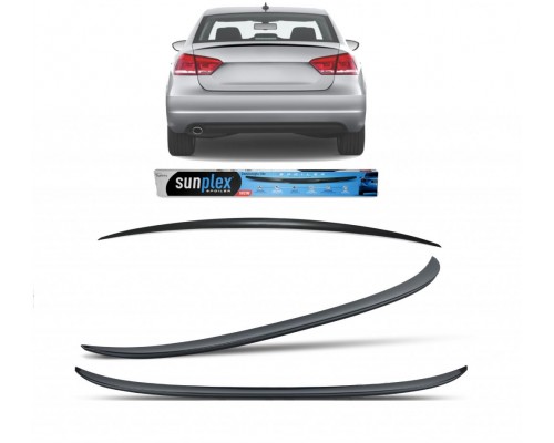 Спойлер LIP (Sunplex, чорний) для Audi A3 2012-2020