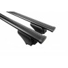 Перемычки на встроенные рейлинги под ключ Wizard V2 (2 шт) 115см, черные для Audi A4 B9 2015-2022
