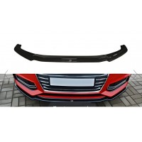 Передняя Lip накладка DPT V-1 (2016-2019, черный глянец) для Ауди A4 B9