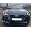 Передняя Lip накладка DPT V-1 (2016-2019, черный глянец) для Ауди A4 B9