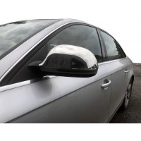Накладки на дзеркала 2008-2012 (2 шт., нерж) для Audi A6 C6 2004-2011