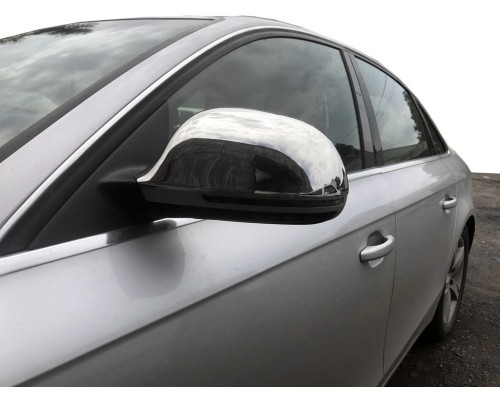 Накладки на дзеркала 2008-2012 (2 шт., нерж) для Audi A6 C6 2004-2011 - 47805-11