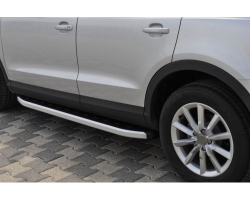 Боковые пороги Fullmond (2 шт., алюминий) для Audi Q3 2011-2019 - 66907-11