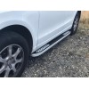 Боковые пороги Allmond Grey (2 шт., алюминий) для Audi Q5 2017+ - 72605-11
