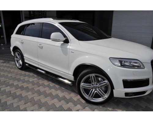 Бічні труби (2 шт., нерж.) d60 без пластикових вставок для Audi Q7 2005-2015