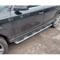 Боковые пороги OEM (2 шт., алюминий) для Audi Q7 2005-2015