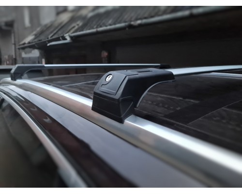Поперечный багажник на интегрированые рейлинги WingBar (2 шт) Серый для Audi Q7 2015+ - 80147-11