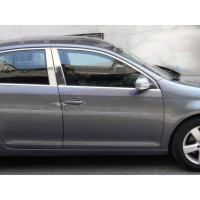 Накладки на дверные стойки (нерж) Carmos - Турецкая сталь для BMW 3 серия E-90/91/92/93 2005-2011 гг