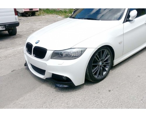 Передняя Flap накладка DPT (для E-90 LCI M Technic, черный глянец, 2 шт) для BMW 3 серия E-90/91/92/93 2005-2011 гг