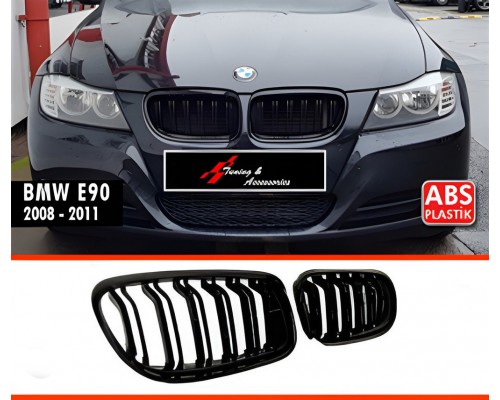 Решетка радиатора (2008-2011, черный глянец) для BMW 3 серия E-90/91/92/93