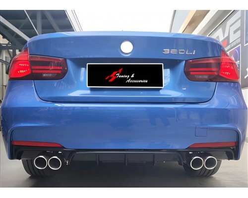 Задний диффузор DPT V-2 (для M Performance, черный глянец) для BMW 3 серия F-30/31/34 2012-2019 гг