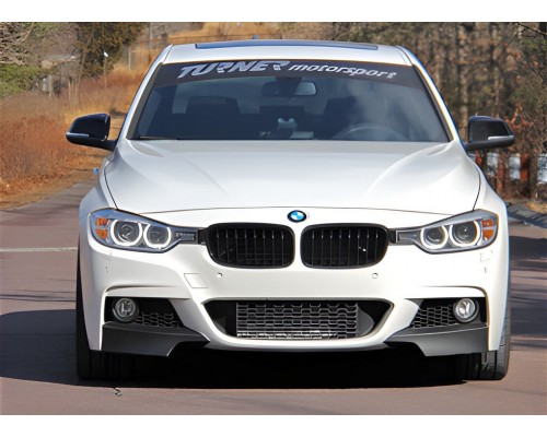 Накладка на передний бампер DPT Flap (для M-Performance, черный глянец) для BMW 3 серия F-30/31/34 2012-2019 гг