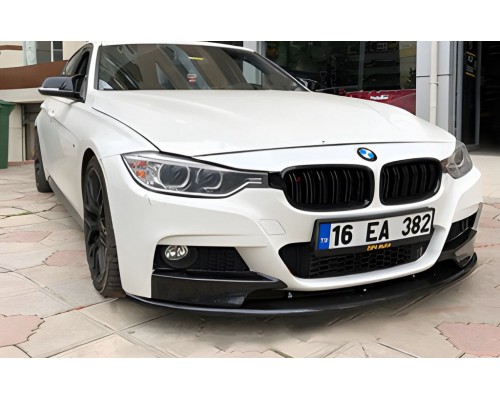Накладка на передний бампер DPT Lip (для M-Performance, черный глянец) для BMW 3 серия F-30/31/34 2012-2019 гг