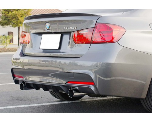 Задний диффузор DPT V-4 (для M Performance, черный глянец) для BMW 3 серия F-30/31/34 2012-2019 гг
