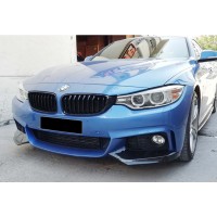 Накладка на передний бампер DPT Flap V-1 (для M-Technic, черный глянец) для BMW 4 серия F-32 2012-2020 гг