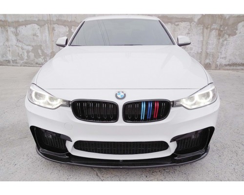 Накладка на передний бампер DPT Lip V-1 (для M4, черный глянец) для BMW 4 серия F-32 2012-2020 гг