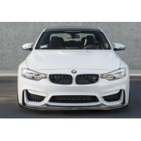 Накладка на передний бампер DPT Lip V-2 (для M4, черный глянец) для BMW 4 серия F-32 2012-2020 гг
