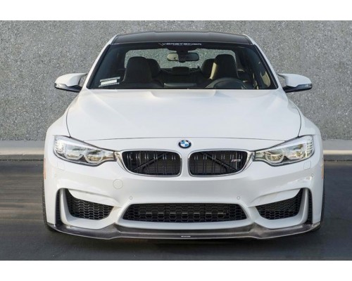 Накладка на передний бампер DPT Lip V-2 (для M4, черный глянец) для BMW 4 серия F-32 2012-2020 гг