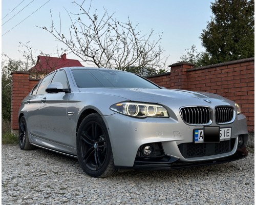 Накладка на передний бампер DPT Lip V-1 (для M-Performance, черный глянец) для BMW 5 серия F-10/11/07 2010-2016 гг