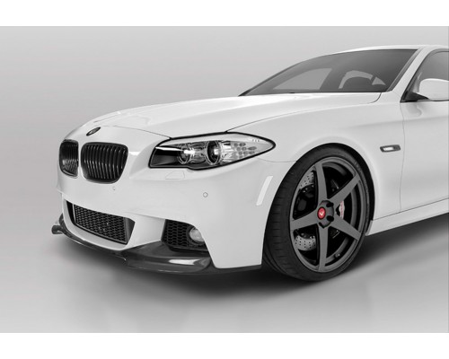 Накладка на передний бампер DPT Lip V-3 (для M-Performance, черный глянец) для BMW 5 серия F-10/11/07 2010-2016 гг