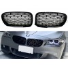 Решетка-ноздри (2 шт, Diamond) для BMW 5 серия F-10/11/07 2010-2016 гг