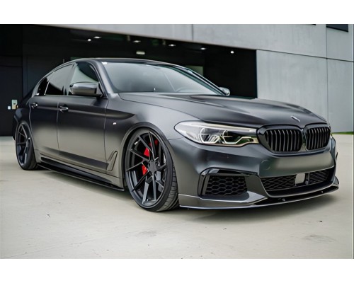 Накладка на передний бампер DPT Lip (для M-Performance 2017-2020, черный глянец) для BMW 5 серия G30/31