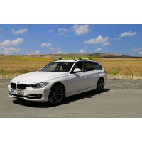 Перемычки на рейлинги V2 (2 шт) Серый для BMW 5 серия G30/31 (2017+)