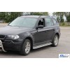 Бічні пороги KB001 (нерж) 60 мм для BMW X3 E-83 2003-2010
