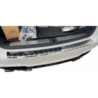 Накладка із сталі на задній бампер Carmos (нерж.) для BMW X3 F-25 2011-2018