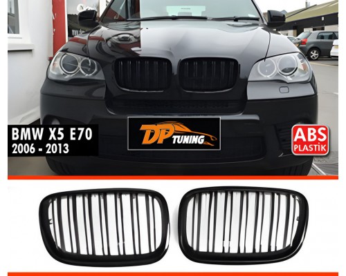 Решетка радиатора (черный глянец) для BMW X5 E-70 2007-2013 гг