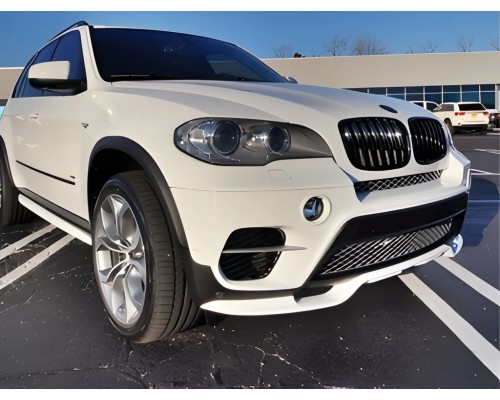 Накладка на передний бампер (2010-2013, под покраску) для BMW X5 E-70