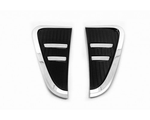 Накладки на жабра хром с черным (2 шт) для BMW X5 F-15 2013-2018 - 81467-11