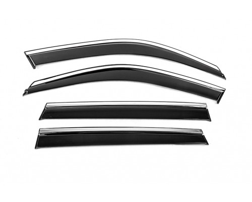 Ветровики с хромом Niken Luxury (4 шт) для BMW X5 F-15 2013-2018 гг