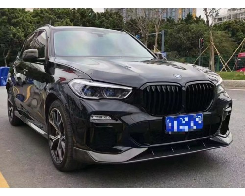 Передняя Lip накладка Paradigm V-1 (2018-2022, натуральный карбон) для BMW X5 G05 2019- гг