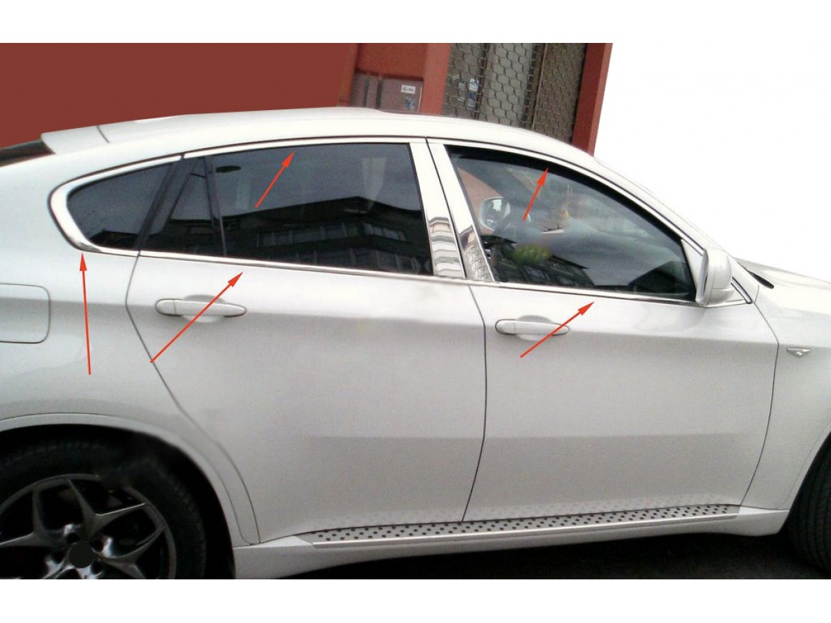 BMW X6 E71 20082014 гг. Полная окантовка стекол (10 шт