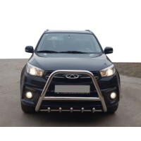 Кенгурятник WT009 (нерж) для Chery Tiggo III 2014+︎