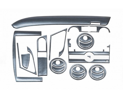 Накладки на панель (великий комплект) Титан для Chevrolet Aveo T250 2005-2011